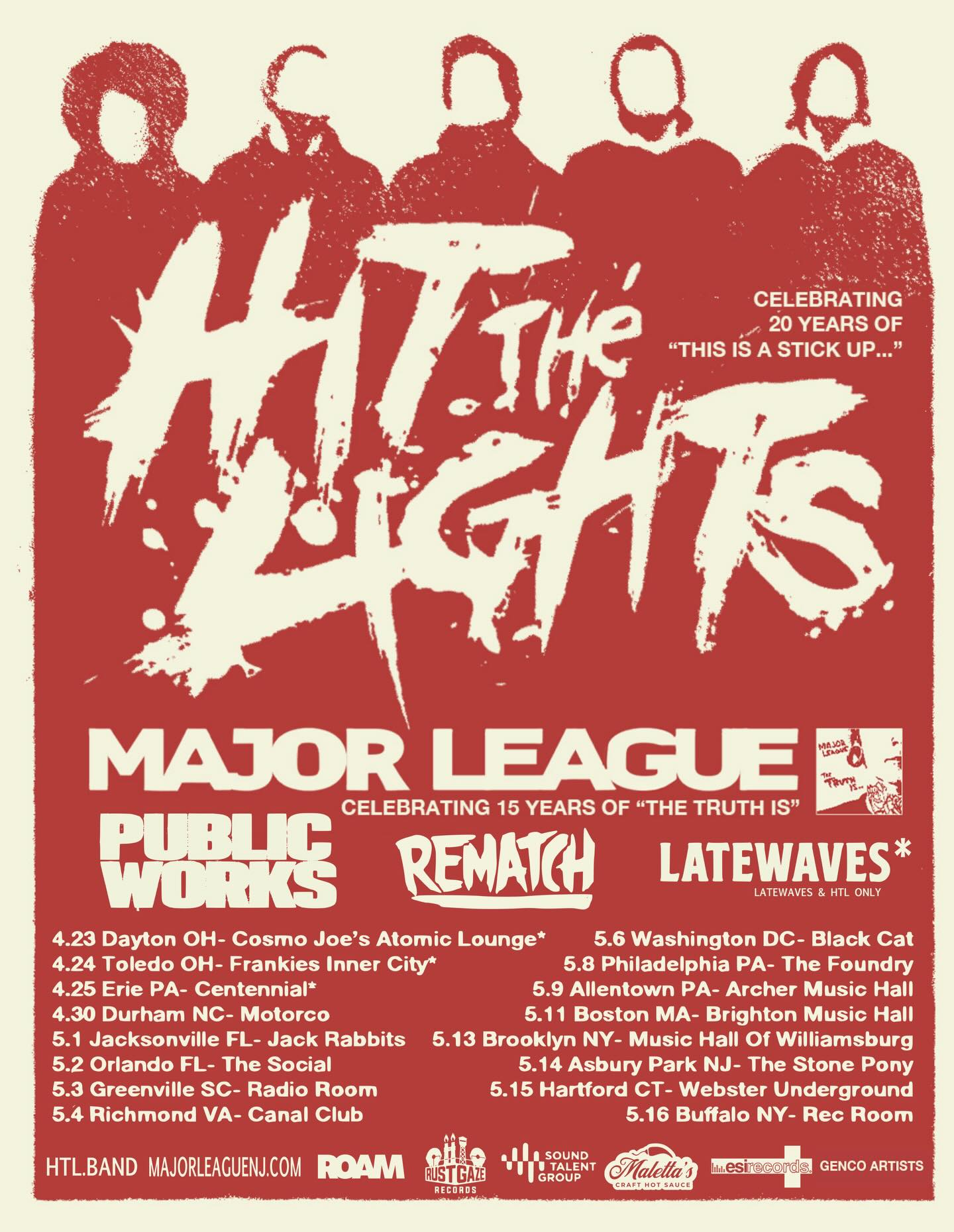 Hit The Lights 20th Anniversary Tour Poster 2026